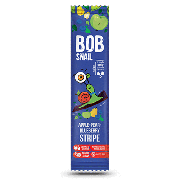 Bob Snail Stripe jabłko-gruszka-borówka 14g