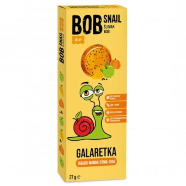 Przekąska "Jabłko-Mango-Dynia-Chia"  bez dodatku cukru Bob Snail,  27g