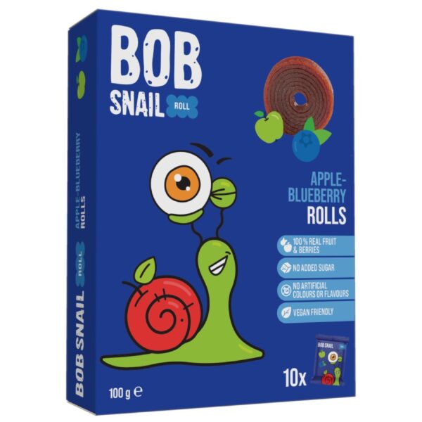 Przekąska "Jabłko - borówka"  bez dodatku cukru Bob Snail,  100g
